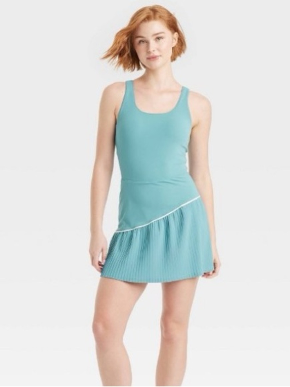 JoyLab Aqua Pleated Tennis Dress